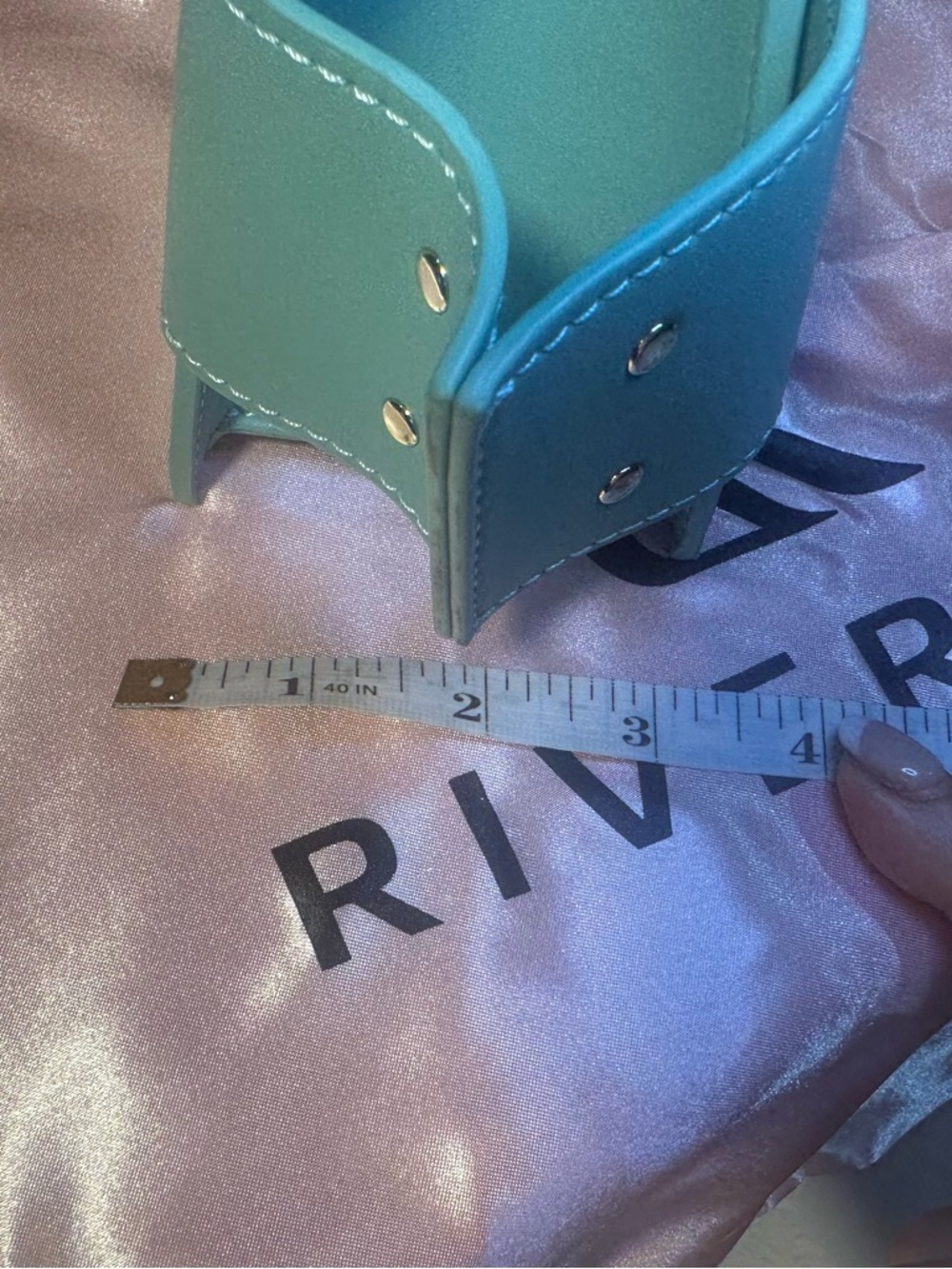 3. NEW Mint Green Leather Tote Bag - Picture 7 of 10